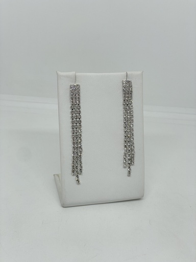 [67634] Aretes plateados con brillantitos