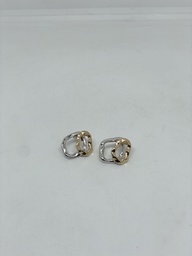 Aretes 2 tonos de metal