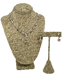 Set de collar y aretes con brillantito