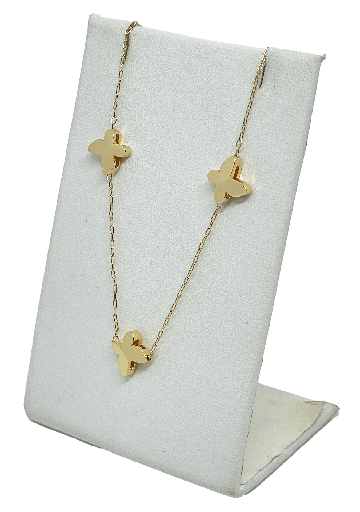 Cadena de metal con mariposas