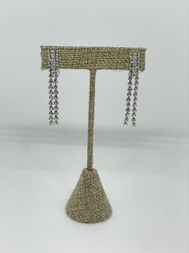 [67704] Arete plateado con brillantito