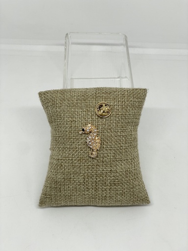 [67705] Prendedor dorado de caballito del mar