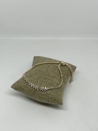 Pulsera deslizante de metal con brillantitos