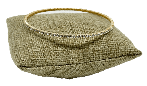 [67728] Pulsera de aro dorado de metal flexible