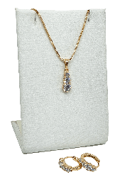[67730] Set de collar y arete de rodio dorado