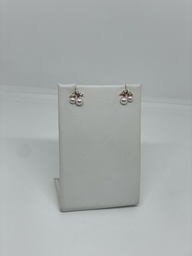 [67801] Aretes dorado de rodio con brillantitos