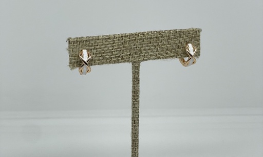 Argollas doradas de rodio de infinito