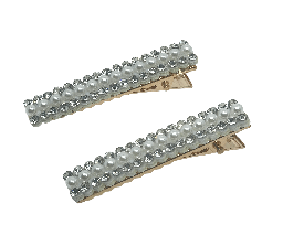 Set de 2 ganchos de pinzas y brillantitos
