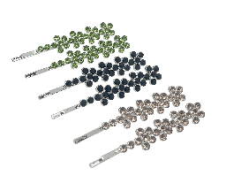 Set de ganchos de metal y brillantito
