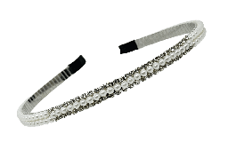 Diadema de metal con perlas y brillantita