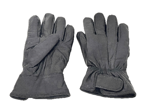 Guantes negros de cuero