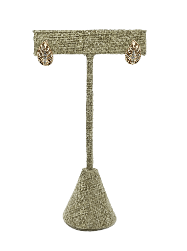 [68139] Aretes dorados de rodio con brillantitos