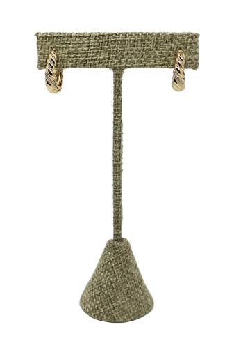 [68157] Argollas doradas de rodio con brillantitos