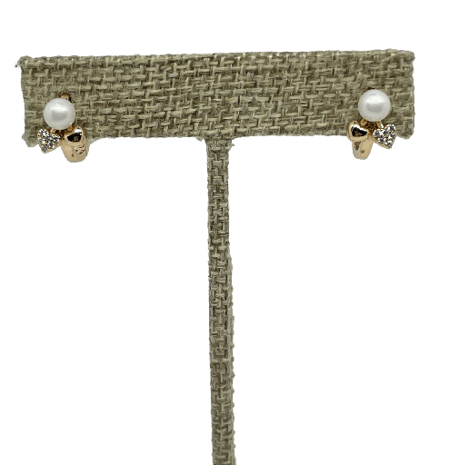 [68213] Argollas doradas de rodio con perlas