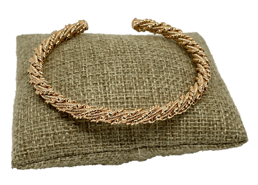 Pulsera dorada de rodio