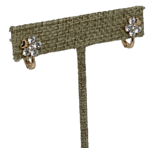 [68245] Arete dorado de rodio con brillantito