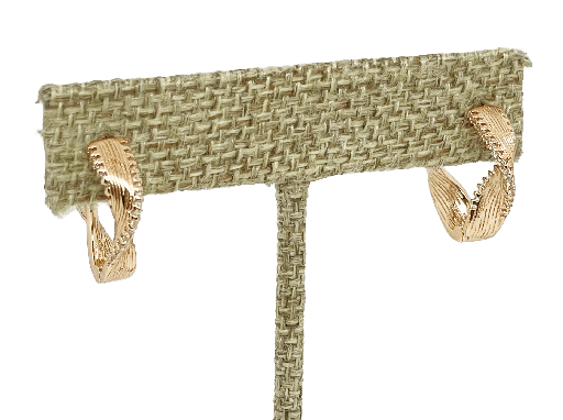 [68252] Arete dorado de rodio con brillantito