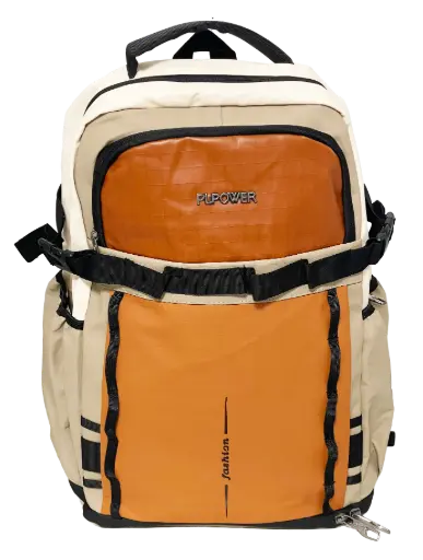[68372] Rebajada - Mochila anaranjado con beige