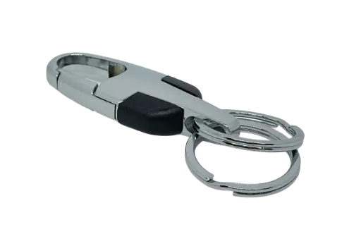 [68523] Llavero plateado con negro