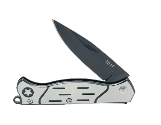 [68535] Navaja plateada con negro