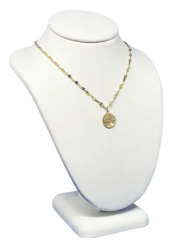 [68599] Cadena dorada de acero inoxidable con arbol