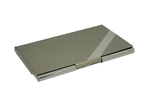 [68735] Tarjetero plateado de metal