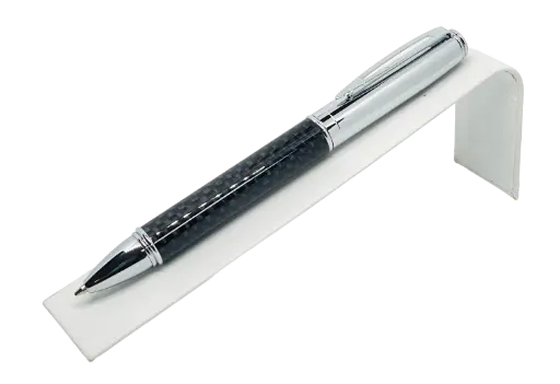 [68739] Lapicero gris con plateado de metal