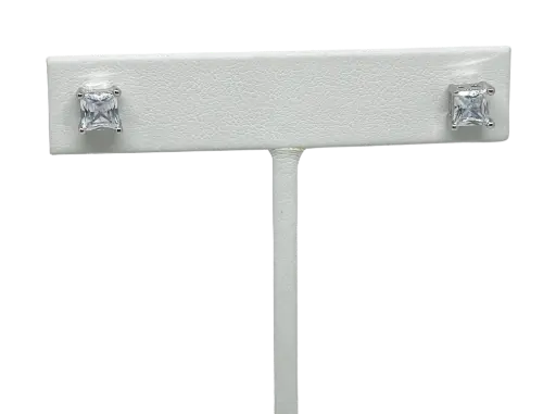 [68928] Aretes plateados con brillantitos