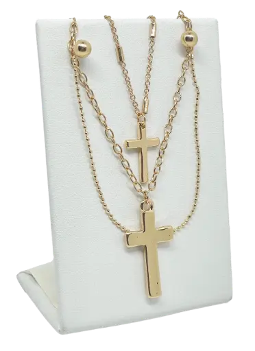 Set de collar y aretes con cruces