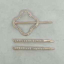 [53482] Ganchos Sandinos con brillantito en rose gold