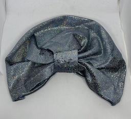 [51401] Turbante plateado con brillitos
