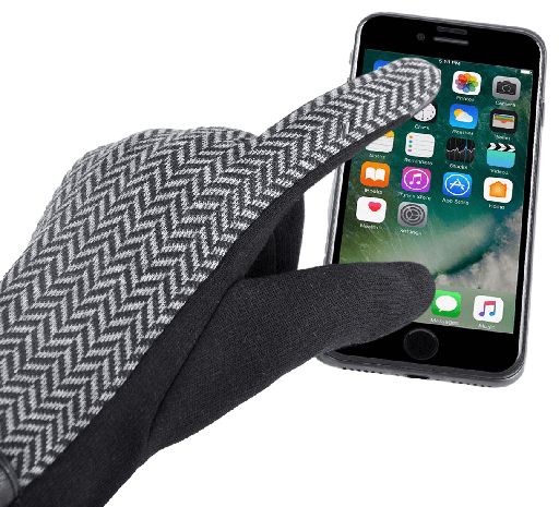 [53419] Guantes con pantalla táctil Chevron para mujer