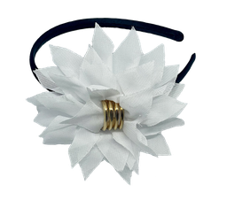 [45533] Diadema de tela color blanco