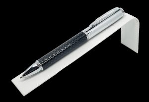 Lapicero gris con plateado de metal