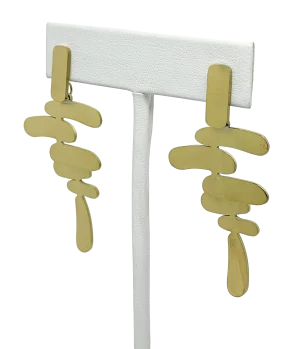 Aretes dorados de acero inoxidable