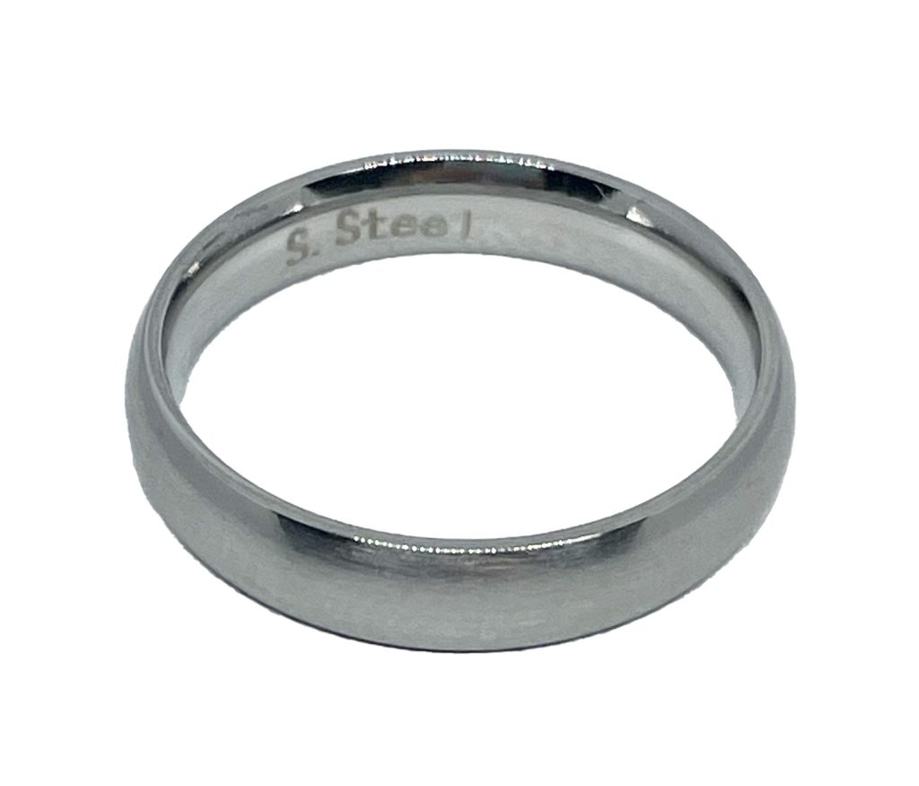 Anillo de acero inoxidable delgado