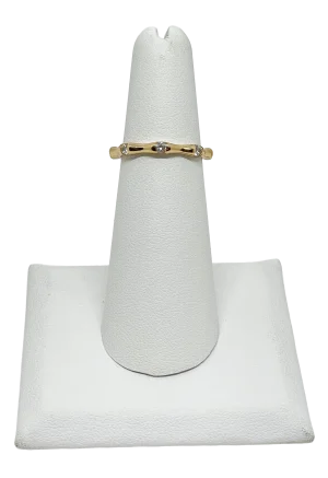 Anillo dorado de rodio