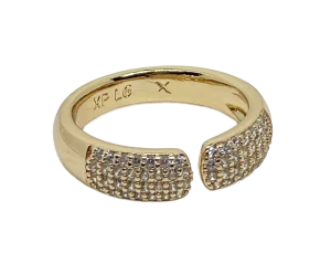 Anillo dorado de rodio