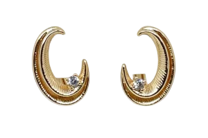 Aretes dorados de rodio
