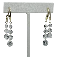 Aretes con brillantitos de chapa s925