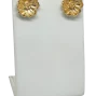 Aretes de metal de flor