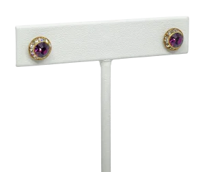 Aretes dorados con brillantitos