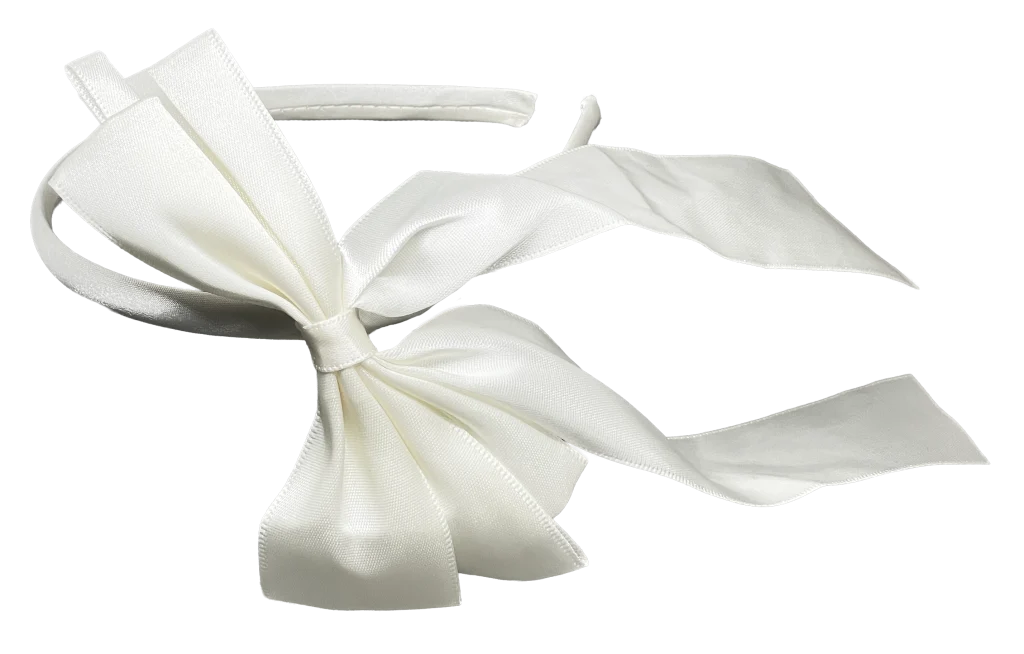 Diadema de tela con moña Diadema de tela con moña
