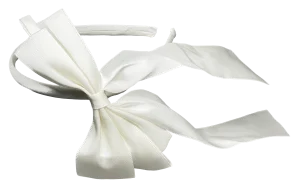 Diadema de tela con moña