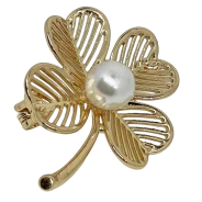 Prendedor de metal de flor