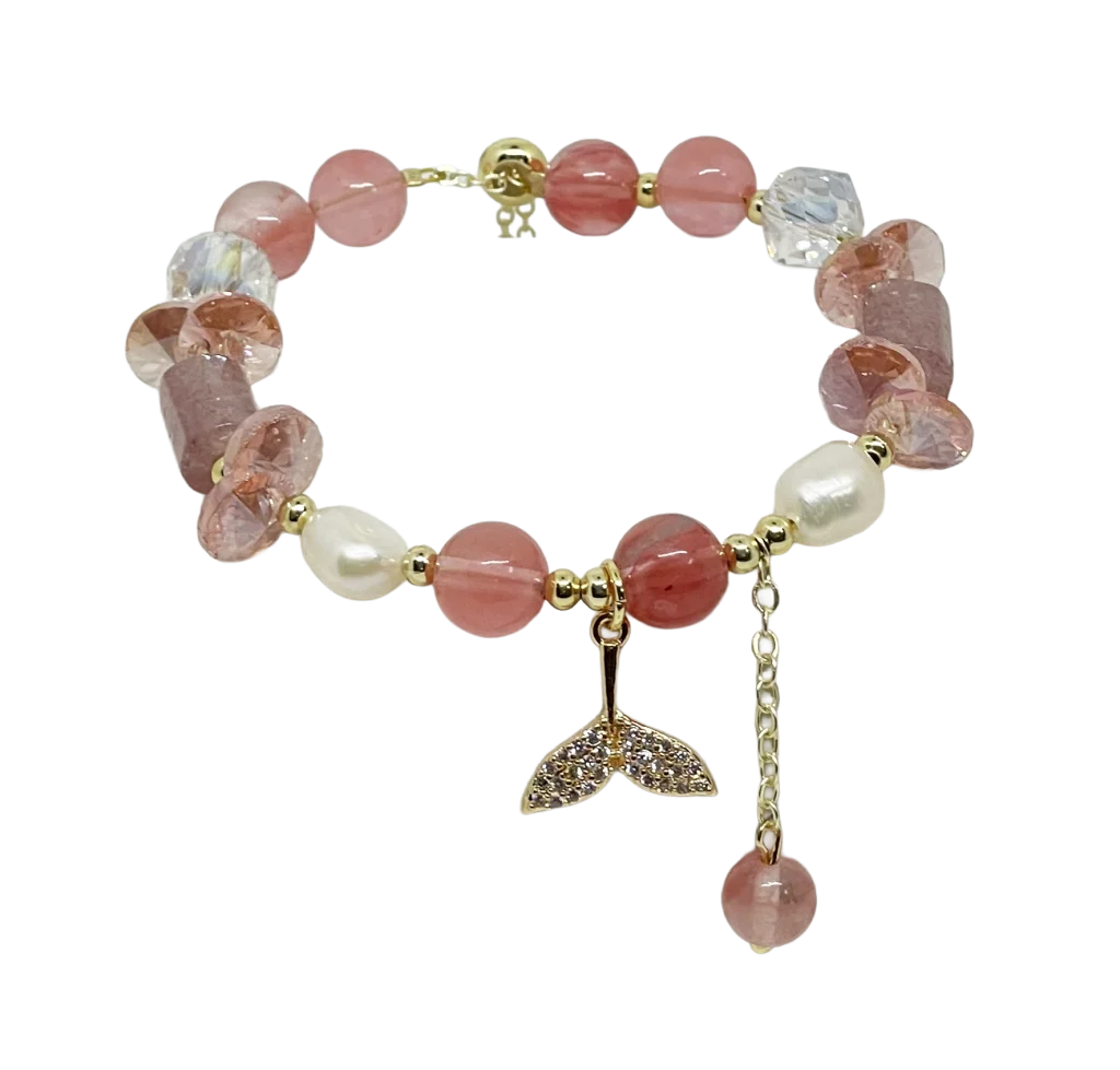 Pulsera ajustable con dije cola de sirena