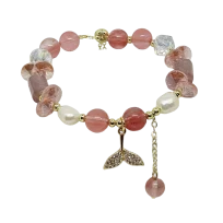 Pulsera ajustable con dije cola de sirena