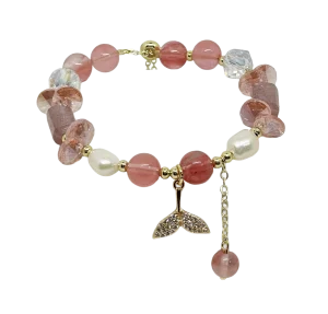 Pulsera ajustable con dije cola de sirena