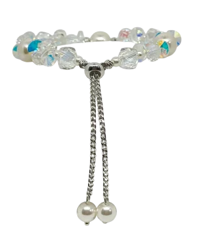 Pulsera ajustable con perla blanca-gallery-0