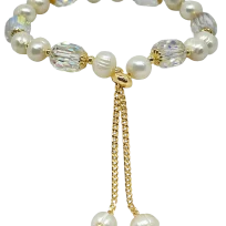Pulsera ajustable de perla blanca-gallery-0